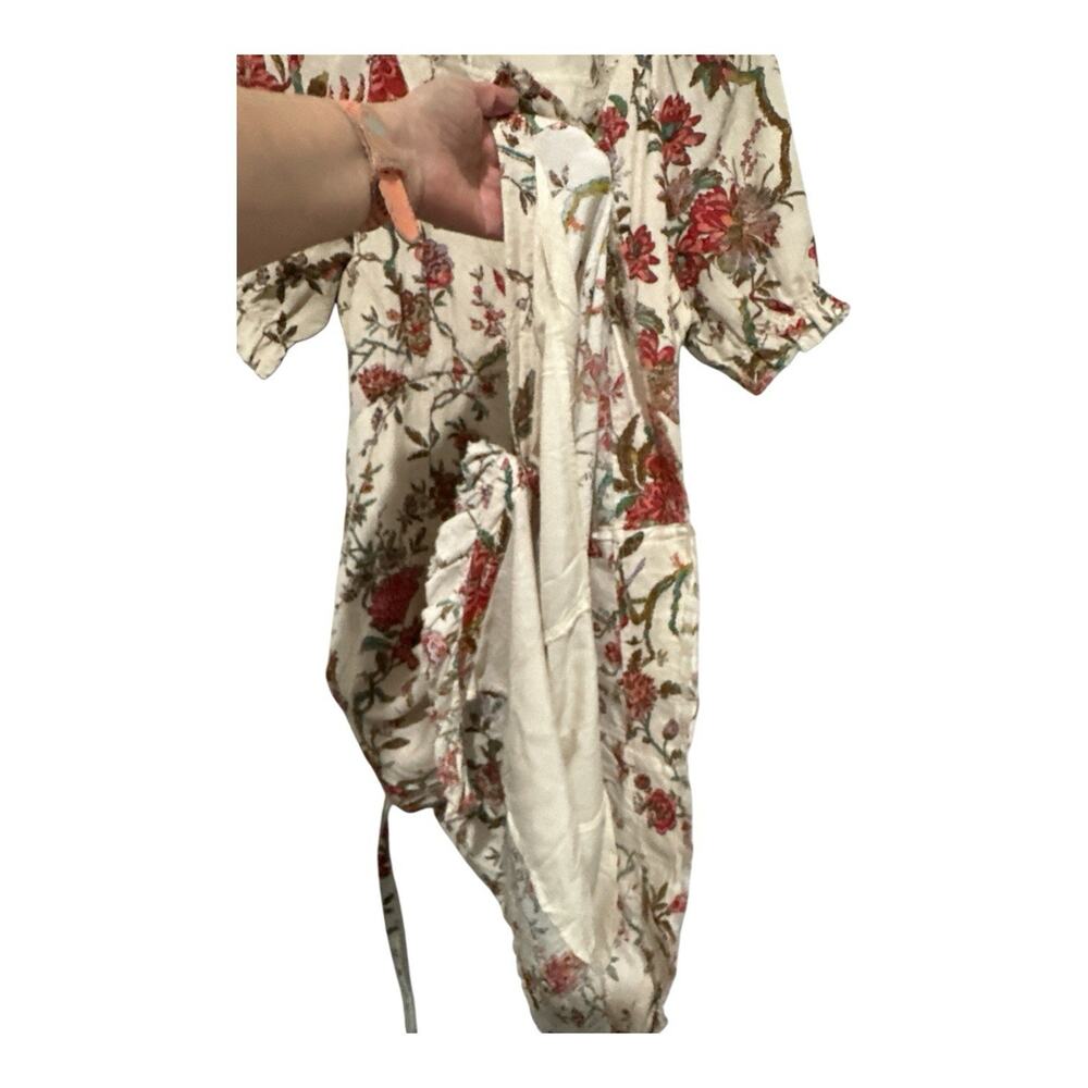 Anthropologie x Pilcro Ruffle-Collar Buttondown Dress Floral Plus Size USA12 (L) - Picture 9 of 10